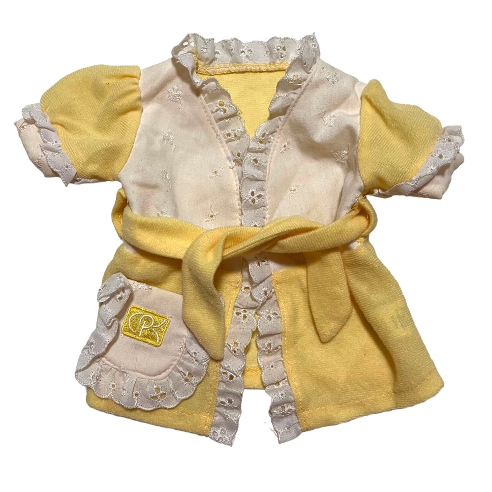 Cabbage Patch Kids Yellow White Lace Trim Robe